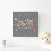 Alfabet kinder coole typografie vierkante klok (Huis)