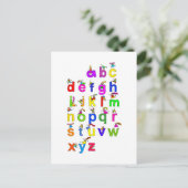 Alfabet Kinderen Briefkaart (Staand voorkant)