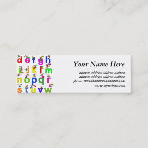 Alfabet Kinderen Mini Visitekaartje