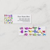 Alfabet Kinderen Mini Visitekaartje (Voorkant / Achterkant)