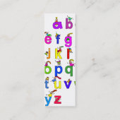 Alfabet Kinderen Mini Visitekaartje (Achterkant)