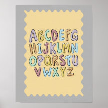 Alfabet kinderkamer poster