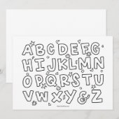 Alfabet Kleurplaat Kaart (Voorkant / Achterkant)