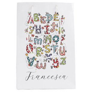 Alfabet Konijnen, Vlinders, Feeën & Bloemen  Medium Cadeauzakje
