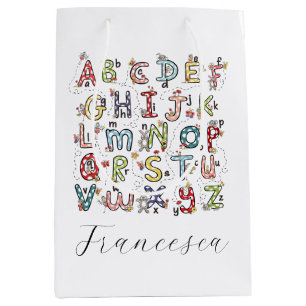 Alfabet Konijnen, Vlinders, Feeën & Bloemen  Medium Cadeauzakje