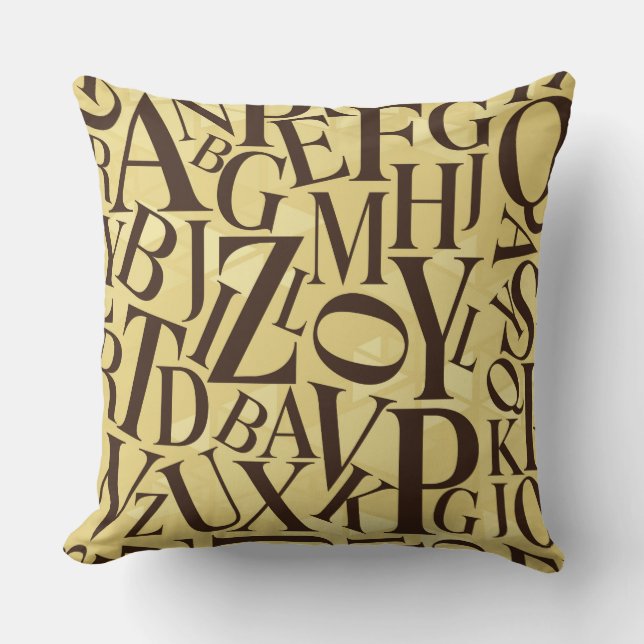 Alfabet Kussensloop Kussen (Voorkant)