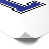 Alfabet L in blauwe kleur Poster (Hoek)