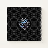 Alfabet L Monogram Handschrift Notitieboek (Achterkant)
