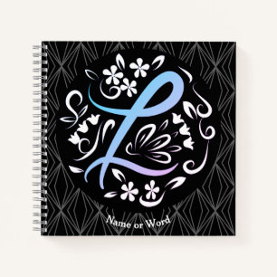 Alfabet L Monogram Handschrift Notitieboek