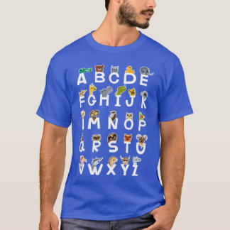 Alfabet Leer Dieren ABC's familie T-shirt