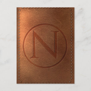alfabet leer letter N Briefkaart