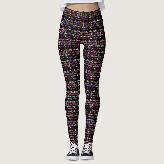 Alfabet Leggings vrouwen (Voorkant)