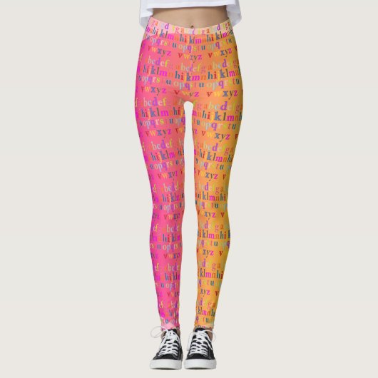 Alfabet Leggings vrouwen (Voorkant)