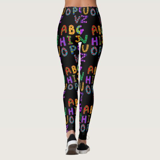 Alfabet Leggings vrouwen (Achterkant)