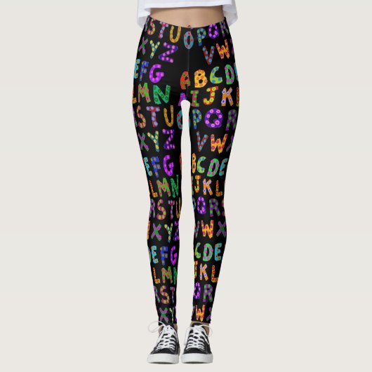 Alfabet Leggings vrouwen (Voorkant)