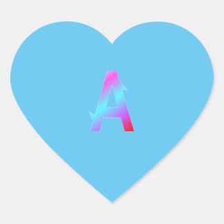 Alfabet letter A sticker. Hart Sticker