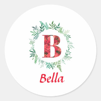 Alfabet Letter B Ronde Sticker