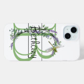 Alfabet letter B, waterverf Lavendel Dragonfly Case-Mate iPhone Case (Achterkant (horizontaal))