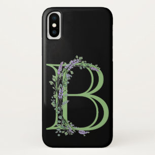 Alfabet letter B waterverf Lavendel Eucalyptus Case-Mate iPhone Case