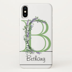 Alfabet letter B waterverf Lavendel Eucalyptus Case-Mate iPhone Case