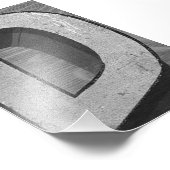 Alfabet Letter D4 Black en White, 4x6 Foto Afdruk (Hoek)