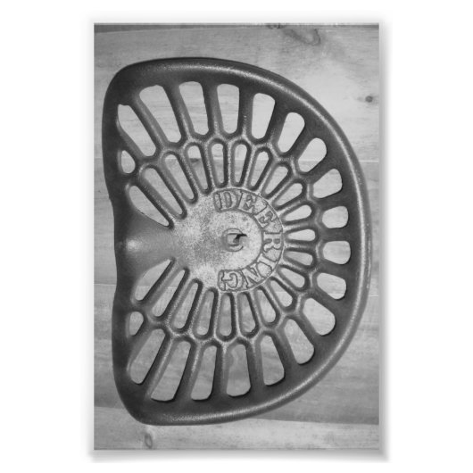 Alfabet Letter D9 Black en White, 4x6 Foto Afdruk (Voorkant)