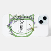 Alfabet letter D, waterverf Lavendel Dragonfly Case-Mate iPhone Case (Achterkant (horizontaal))