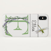 Alfabet letter E Lavendel Eucalyptus Dragonfly Case-Mate iPhone Case (Achterkant (horizontaal))