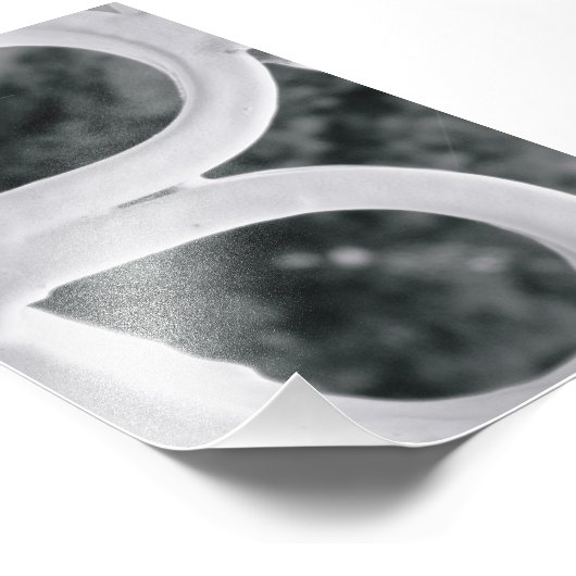 Alfabet letter Fotografie B4 Black en White 4x6 Foto Afdruk (Hoek)