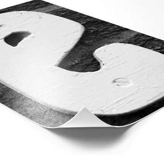 Alfabet Letter Fotografie E10 Black & White, 4x6 Foto Afdruk (Hoek)