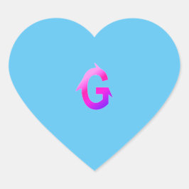 Alfabet letter G sticker. Hart Sticker