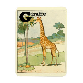 Alfabet Letter G voor Giraffe Magneet