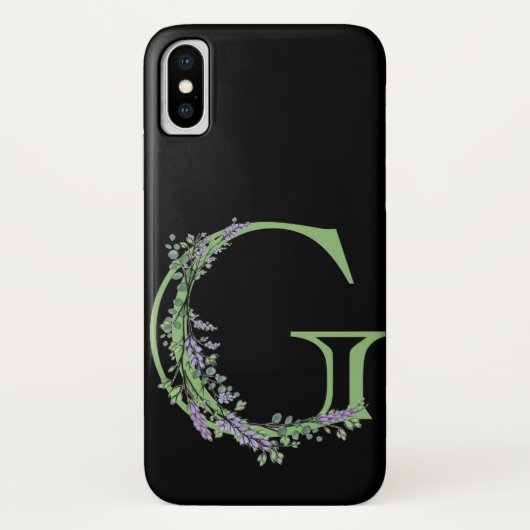 Alfabet letter G waterverf Lavendel Eucalyptus Case-Mate iPhone Case (Achterkant)