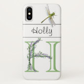 Alfabet letter H Lavendel Eucalyptus Dragonfly Case-Mate iPhone Case (Achterkant)