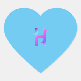 Alfabet letter H sticker. Hart Sticker