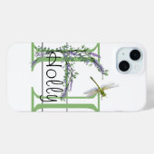 Alfabet letter H, waterverf Lavendel Dragonfly Case-Mate iPhone Case (Achterkant (horizontaal))
