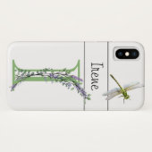 Alfabet letter I Lavendel Eucalyptus Dragonfly Case-Mate iPhone Case (Achterkant (horizontaal))