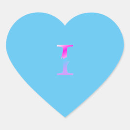 Alfabet letter I sticker. Hart Sticker