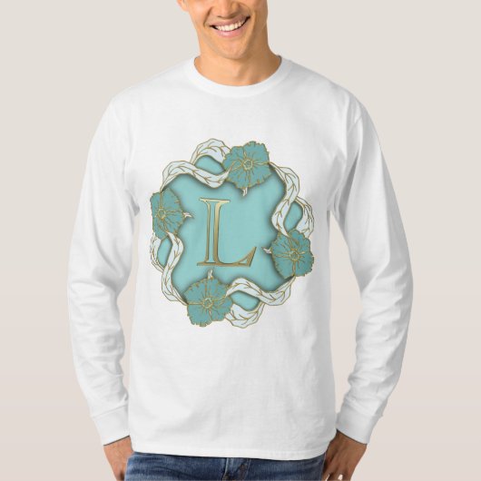 Alfabet Letter Initiaal T-shirt (Voorkant)