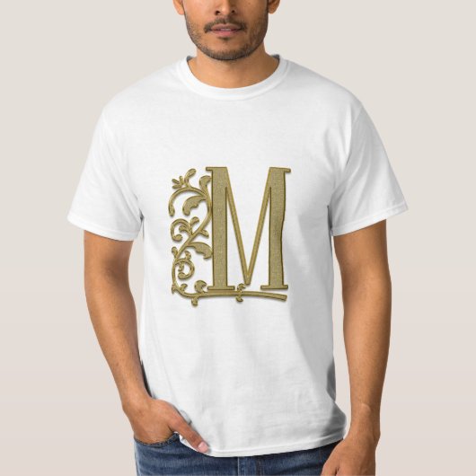 Alfabet Letter Initiaal  T-shirt (Voorkant)