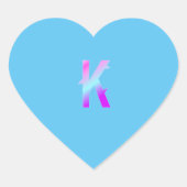 Alfabet letter K sticker. Hart Sticker (Voorkant)