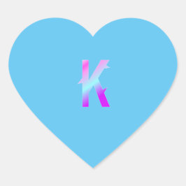 Alfabet letter K sticker. Hart Sticker