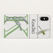 Alfabet letter K waterverf Lavendel Dragonfly Case-Mate iPhone Case (Achterkant (horizontaal))