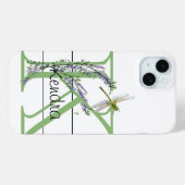 Alfabet letter K, waterverf Lavendel Libel Case-Mate iPhone Case (Achterkant (horizontaal))