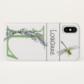Alfabet letter L Lavendel Eucalyptus Dragonfly Case-Mate iPhone Case (Achterkant (horizontaal))