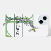 Alfabet letter L, waterverf Lavendel Dragonfly Case-Mate iPhone Case (Achterkant (horizontaal))