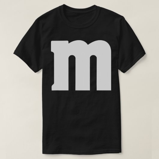 Alfabet Letter M lager hoesje m T-shirt (Design voorkant)