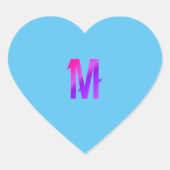 Alfabet letter M sticker. Hart Sticker (Voorkant)