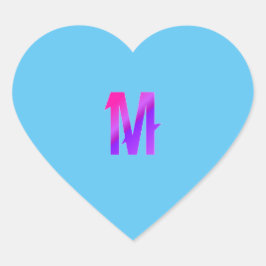 Alfabet letter M sticker. Hart Sticker