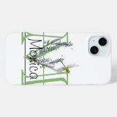 Alfabet letter M, waterverf Lavendel Dragonfly Case-Mate iPhone Case (Achterkant (horizontaal))